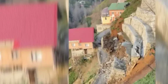 Ardeşen’de Heyelan Korkuttu