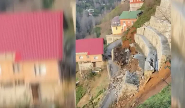 Ardeşen'de Heyelan Korkuttu