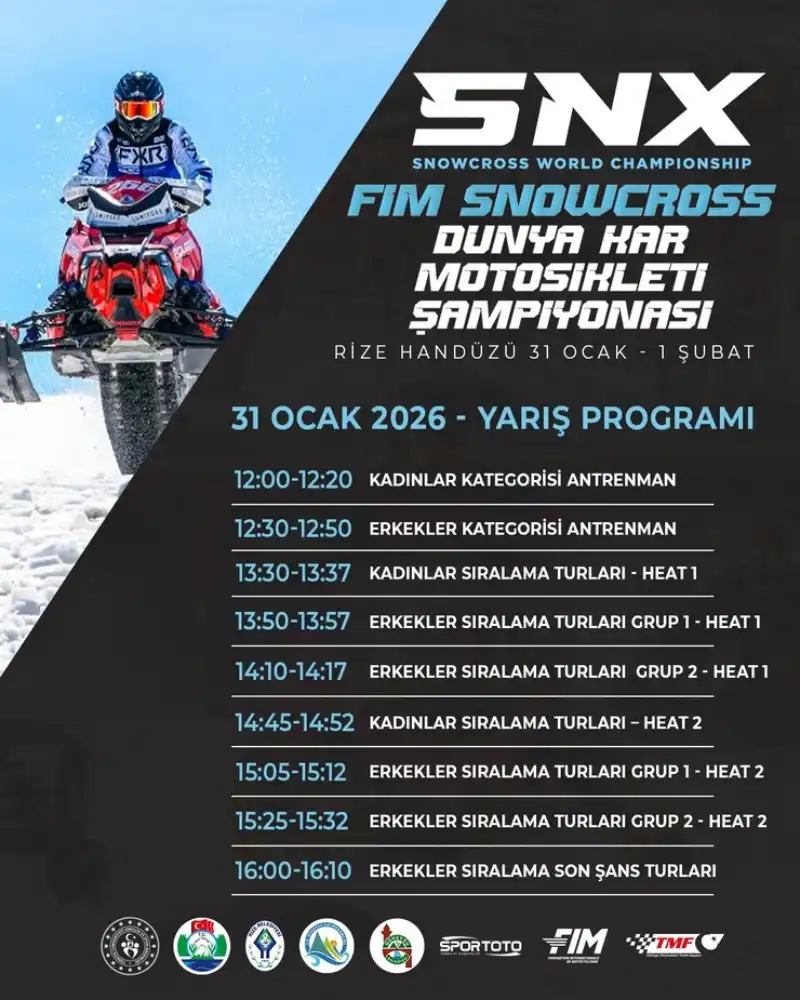 Rize, Dünya Kar Motosikleti Şampiyonası’na Hazır