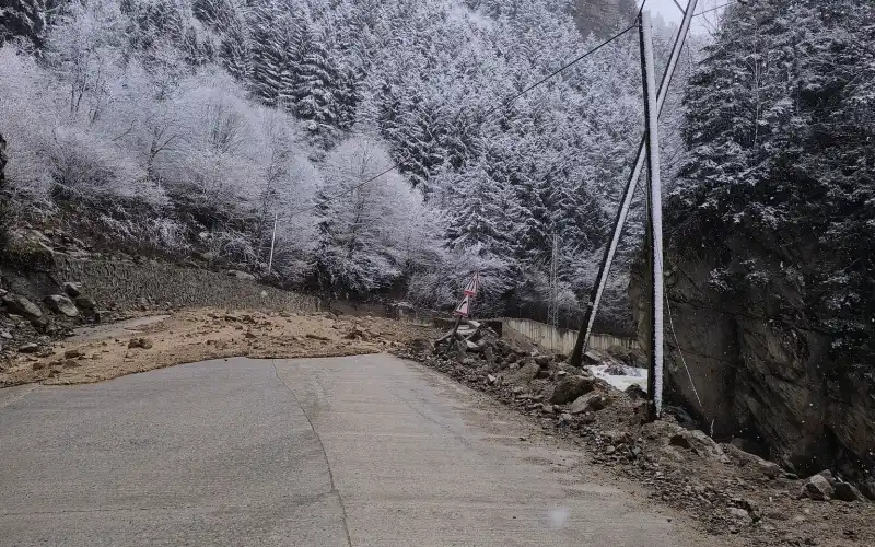 İkizdere’de Heyelan