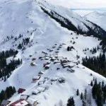 Rize'de Kaçkar Dağları ve Yaylalarda Kar Manzarası