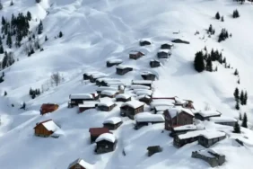 Rize'de Kaçkar Dağları ve Yaylalardaki Kar Manzarası Dronla Görüntülendi