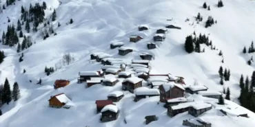 Rize'de Kaçkar Dağları ve Yaylalardaki Kar Manzarası Dronla Görüntülendi