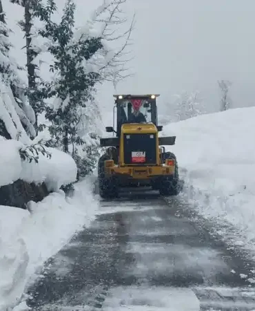 Rize’de Yoğun Kar 51 Köy Yolunu Ulaşıma Kapattı