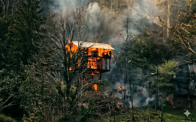 Çamlıhemşin Şenyuva’da Serender Yangını
