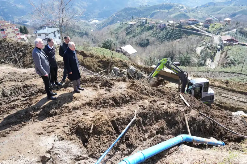 Rize Belediye Başkanı İçme Suyu Projesini İnceledi