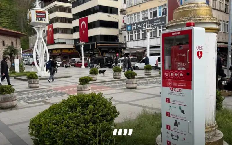 Çayeli’nde Hayat Kurtaran Cihaz: OED Parka Yerleştirildi