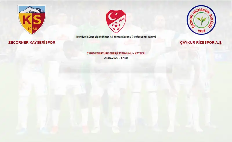 Çaykur Rizespor, Kayserispor'a Hazırlanıyor