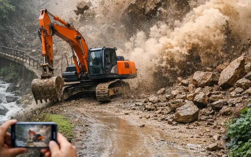 Hemşin’de Heyelan Tehlikesi
