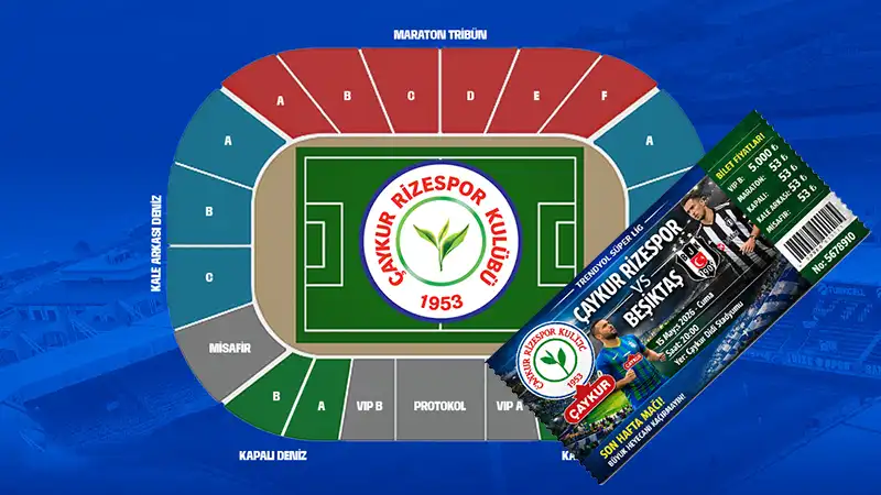 Çaykur Rizespor - Beşiktaş Maçının Biletleri Satışa Çıktı