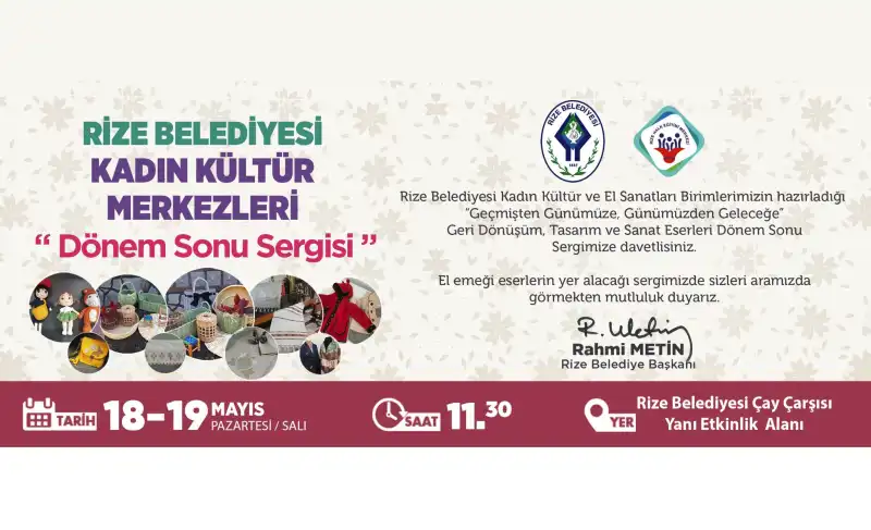 Rize’de Kadınların El Emeği Sergisi Ziyaretçilerini Bekliyor