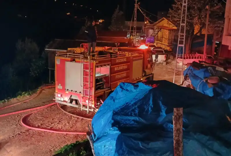 İkizdere’de Gece Yarısı Yangını Faciası Ucuz Atlatıldı