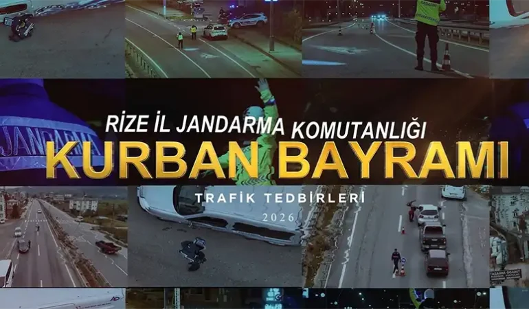 Rize’de Bayram Trafiğine Sıkı Denetim