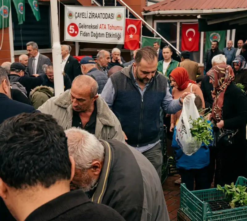 Çayeli’nde ATA Tohumu Fide Dağıtım Yapıldı