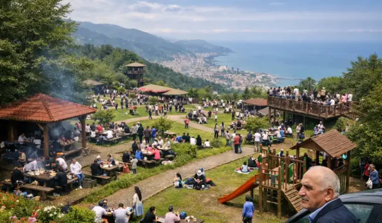 Rize Isırlık Tabiat Parkı Bayramda Dolup Taştı