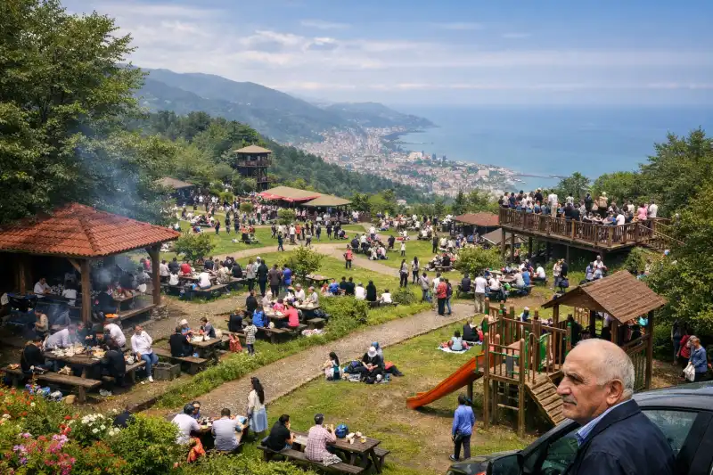 Rize Isırlık Tabiat Parkı Bayramda Dolup Taştı