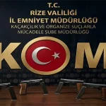 Rize’de Silah Operasyonu