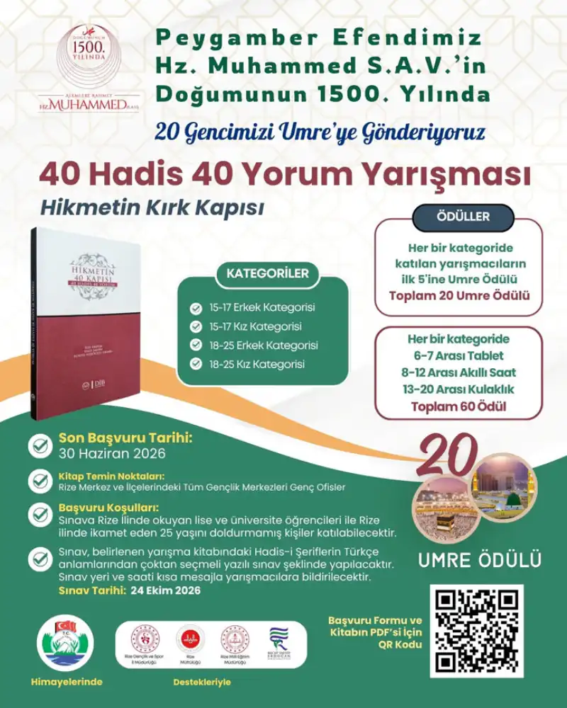 Rize’de Gençlere Umre Yolculuğu Fırsatı
