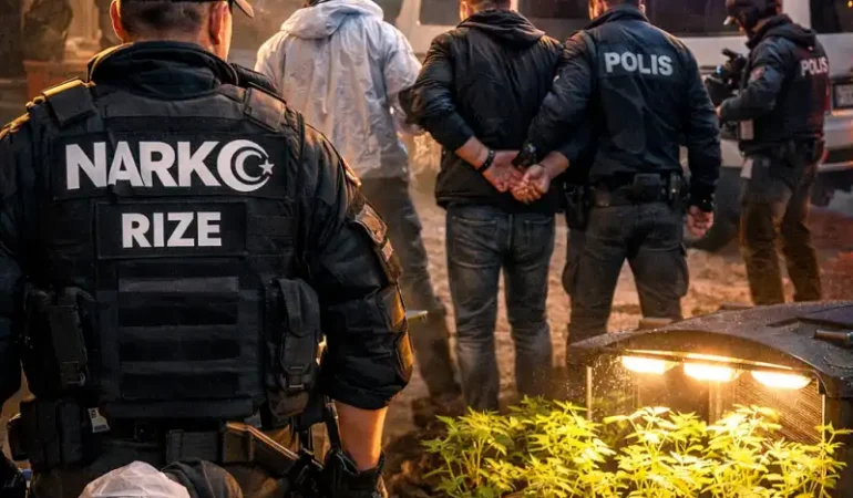 Rize'de Narkotik Operasyonu 7 Şüpheli Tutuklandı