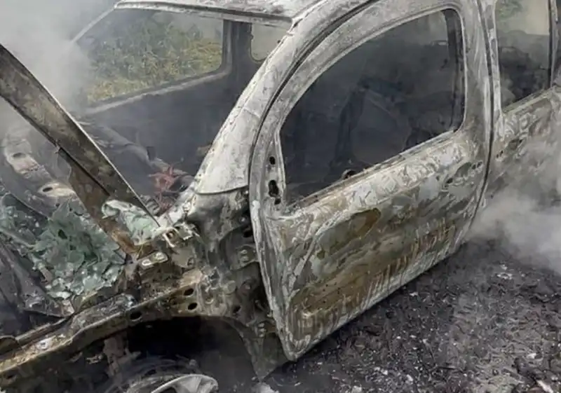 Rize'de Seyir Halindeki Kamyonet Alevlere Teslim Oldu