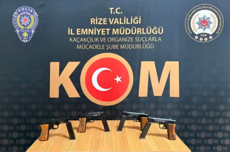 Rize’de Silah Operasyonu 25 Kişiye Adli İşlem, 3 Şüpheli Tutuklandı