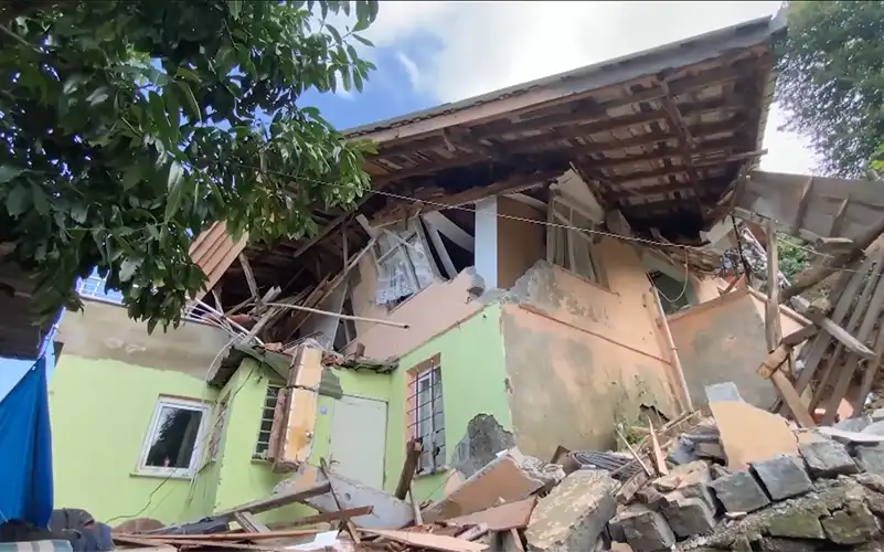 Pazar'da 40 Civarında Ev Tahliye Edildi