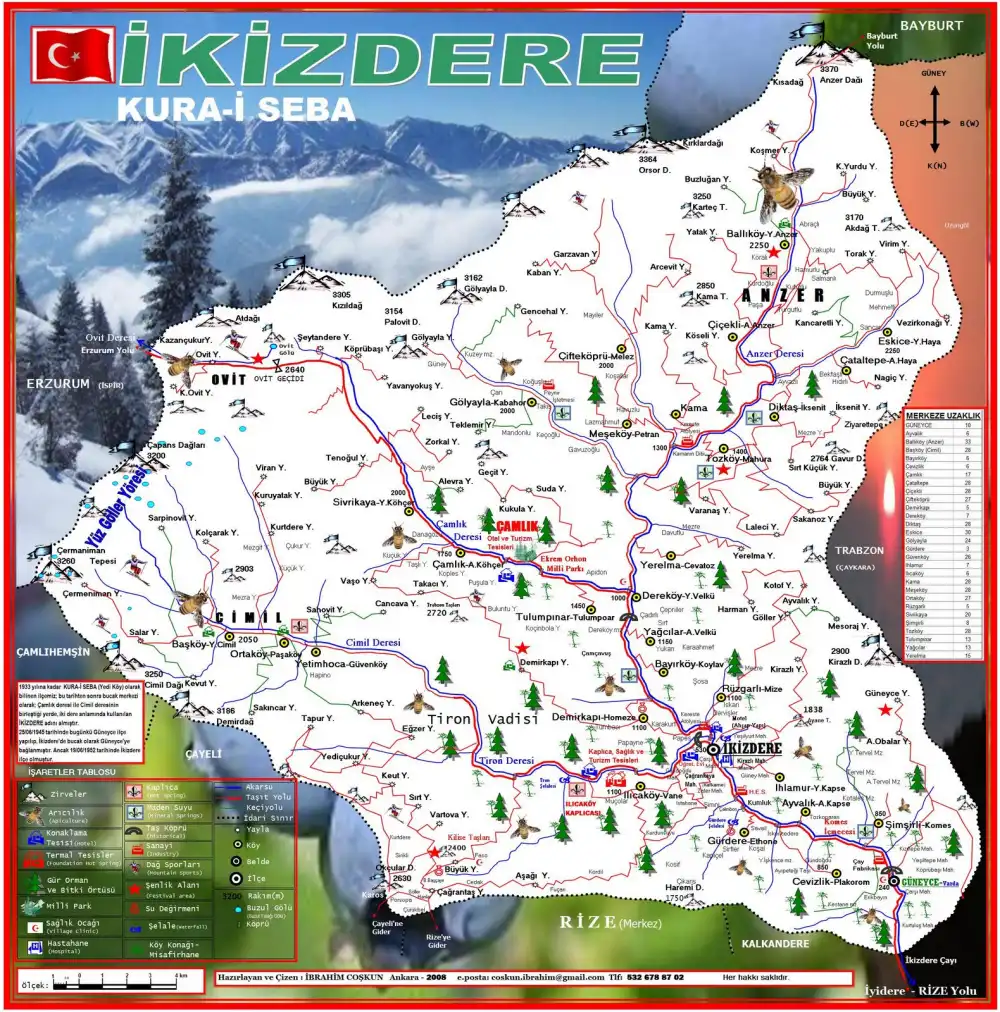 İkizdere Haritaları