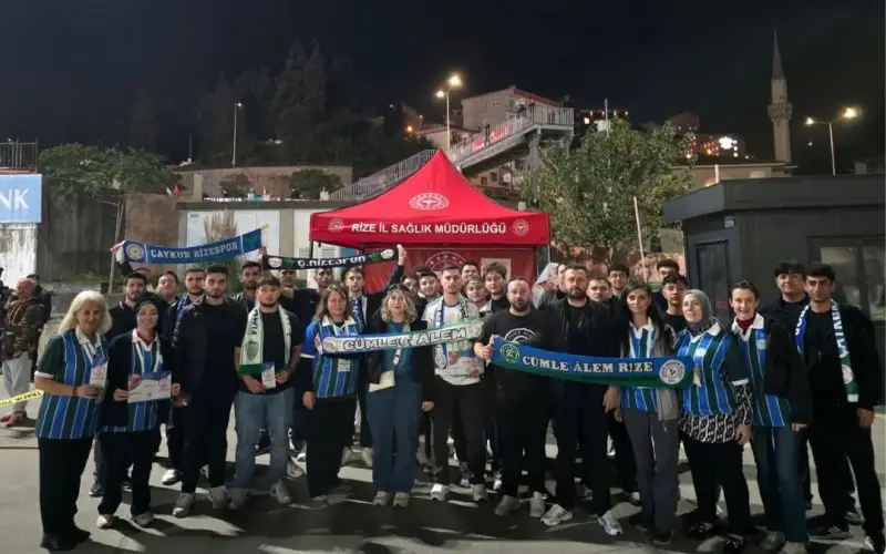 Rize’de Rizespor-Trabzonspor Maçında Organ Bağışı Farkındalığı